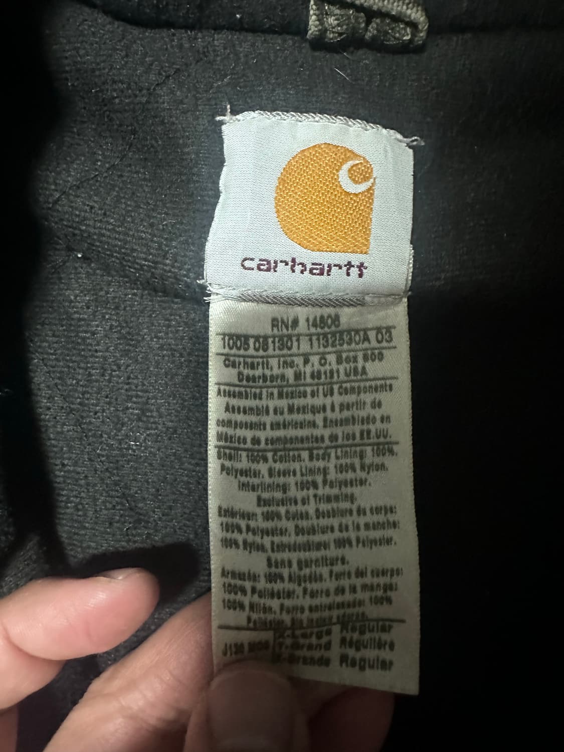 빈티지 칼하트 덕 액티브 자켓 모스그린 XL 상품이미지4