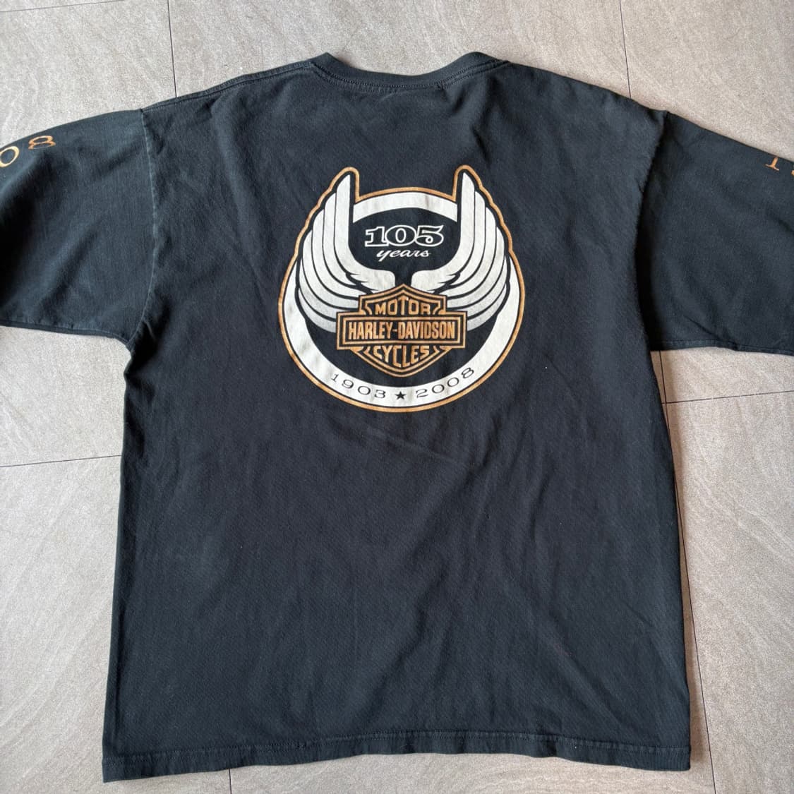 할리데이비슨 105주년 미국 생산 블랙 긴팔 티셔츠 상품이미지9
