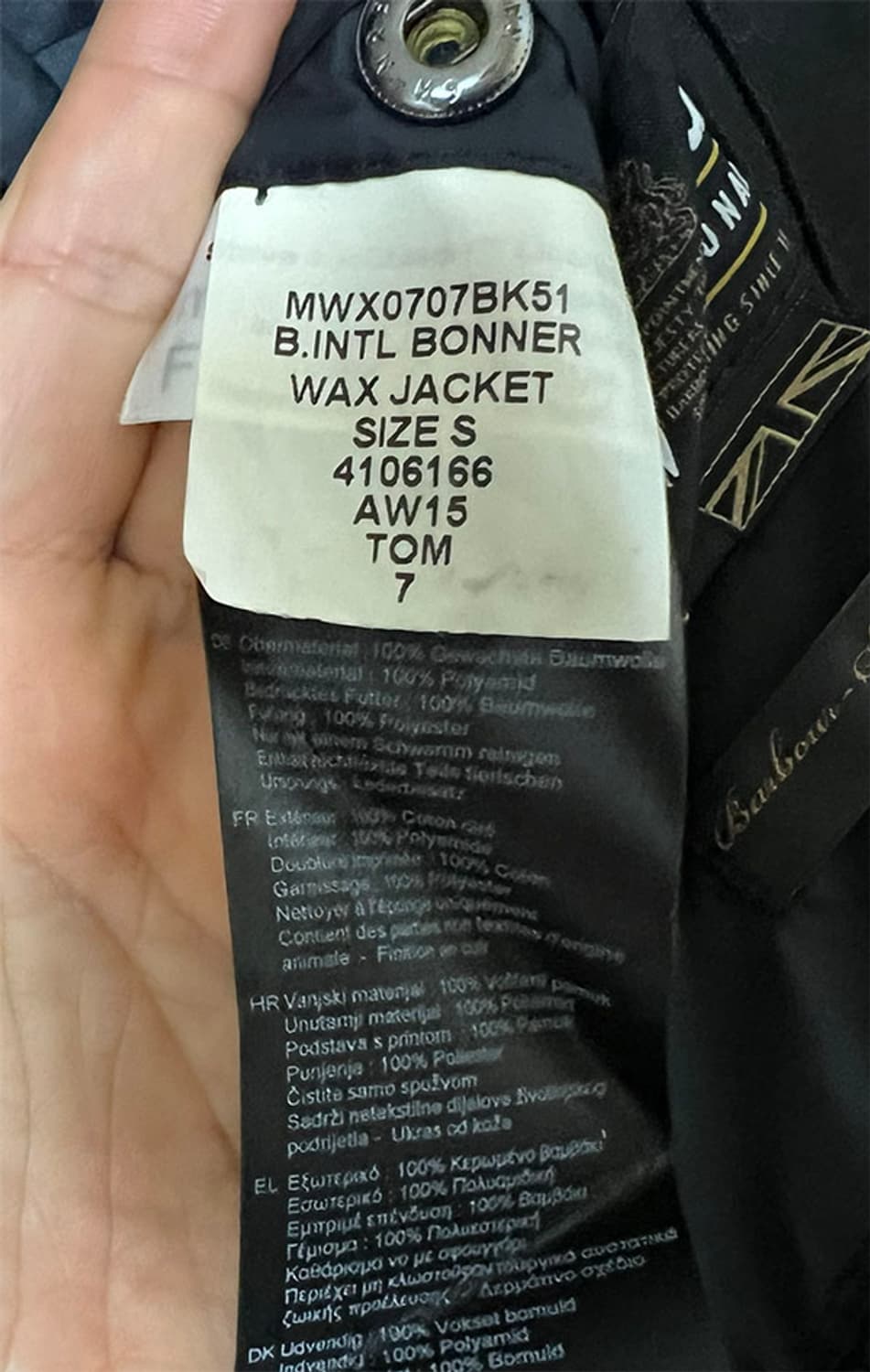 Barbour 바버 여자 애쉬비 왁스자켓 누빔 추동 S 90 55 상품이미지7