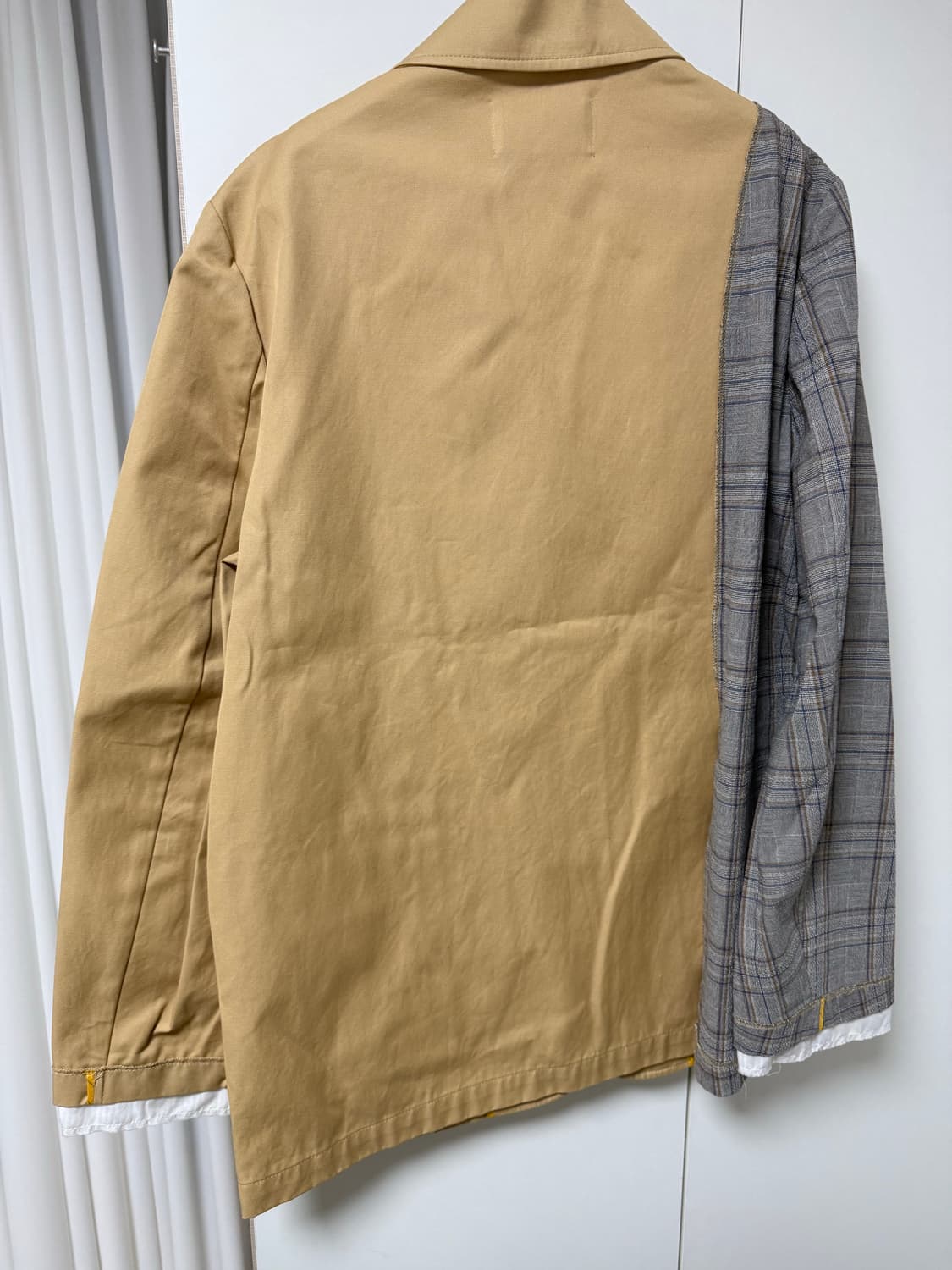 더일마 배색 체크 자켓 상품이미지2