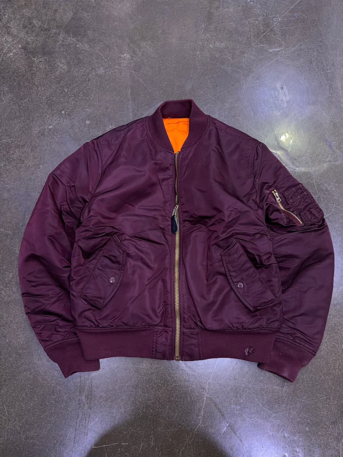 알파인더스트리 MA-1 마룬 항공점퍼 버건디 XL 상품이미지1