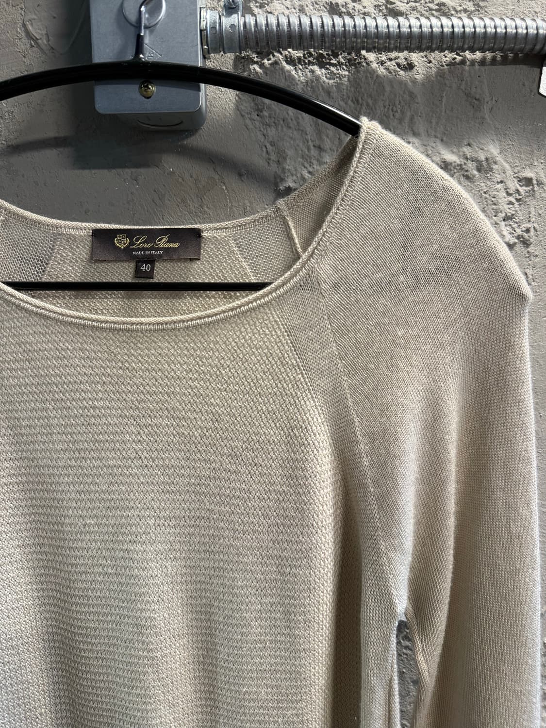 M 로로피아나 LORO PIANA 캐시미어 실크 니트 크림 상품이미지3