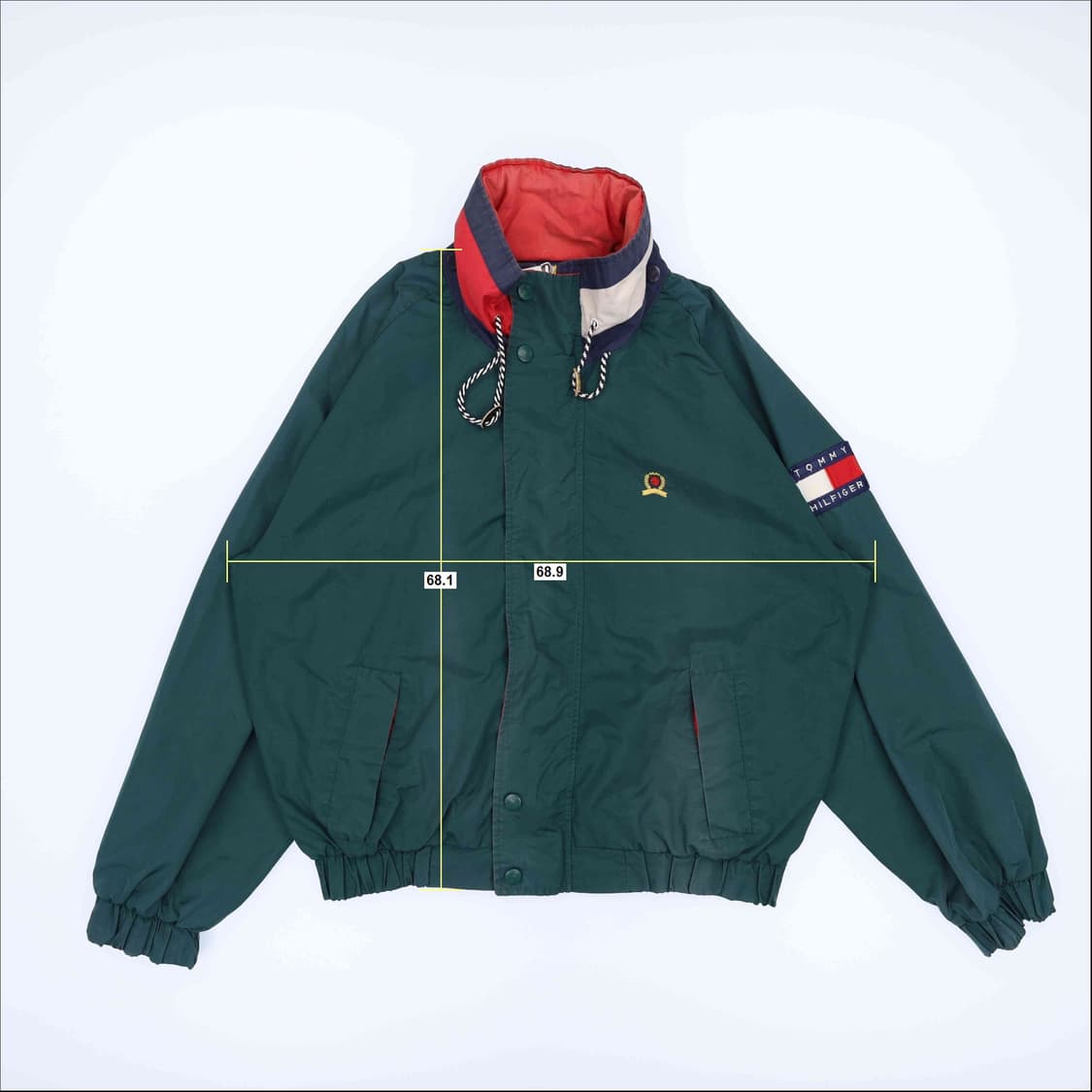 [XL] 타미힐피거 90s 올드스쿨 빈티지 바람막이 자켓 N6810 상품이미지7