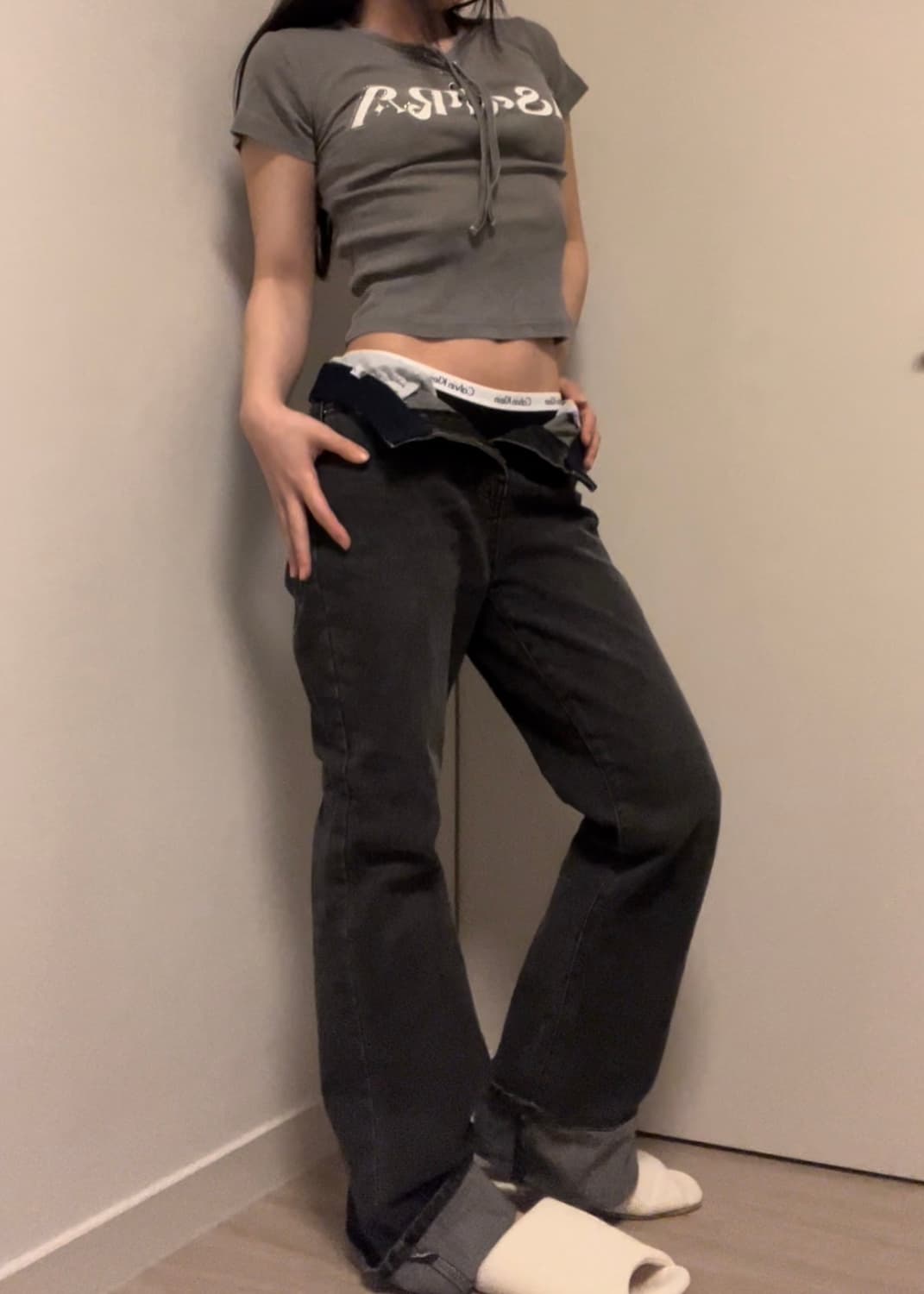 ASURA cubic lettering crop top 상품이미지3