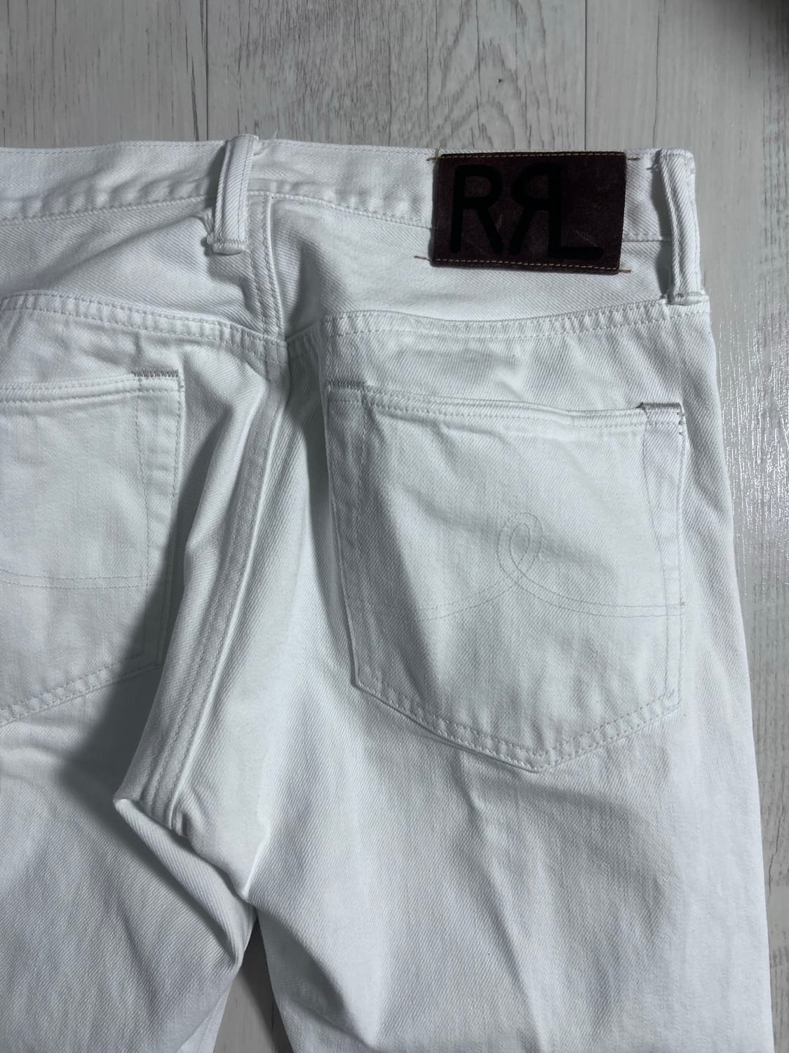 RRL 스트레이트 레그 크림/화이트 데님 팬츠 29x30 상품이미지3