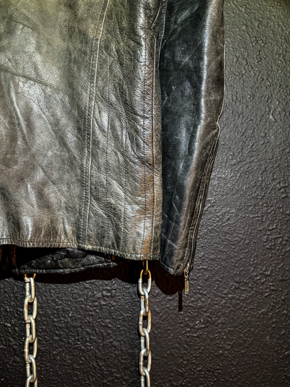 ABAHOUSE – Leather Stand Collar Jacket   상품이미지8