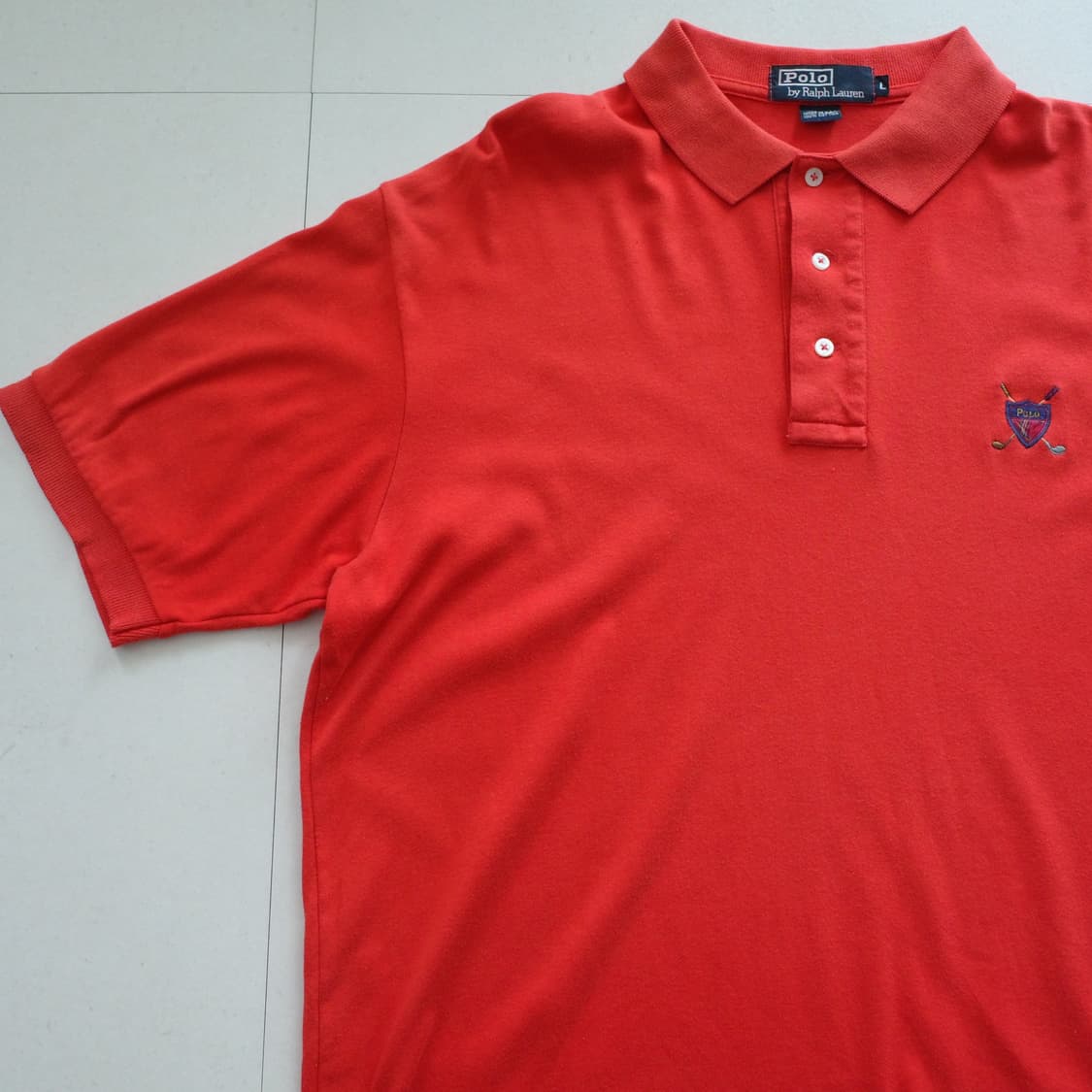 폴로 90s  MADE IN USA 골프자수 카라티 L 상품이미지2