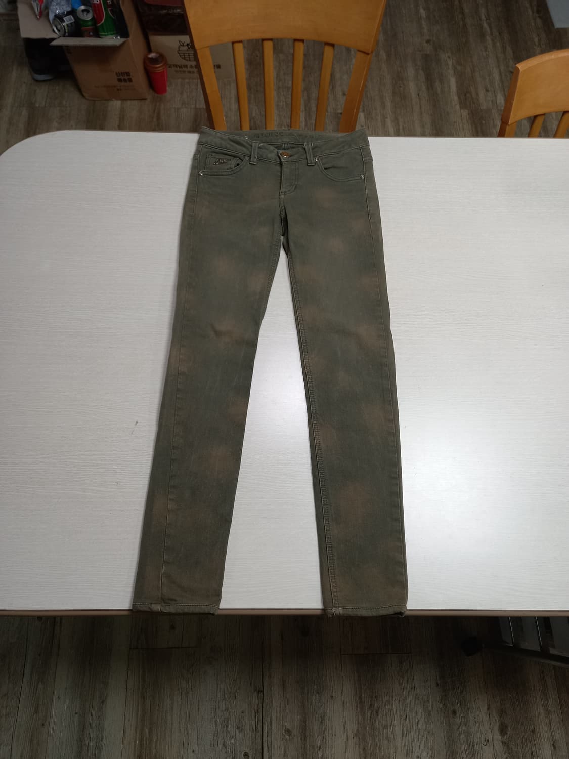 25 GUESS Berverly Ankle 스판스키니 카키 25-304 상품이미지1