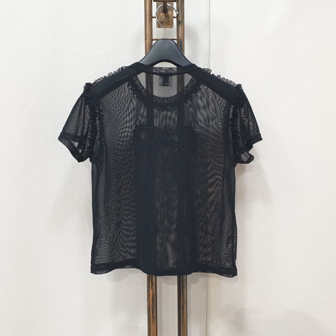 노피셜노피스 리본 메쉬 티셔츠 S 상품이미지2