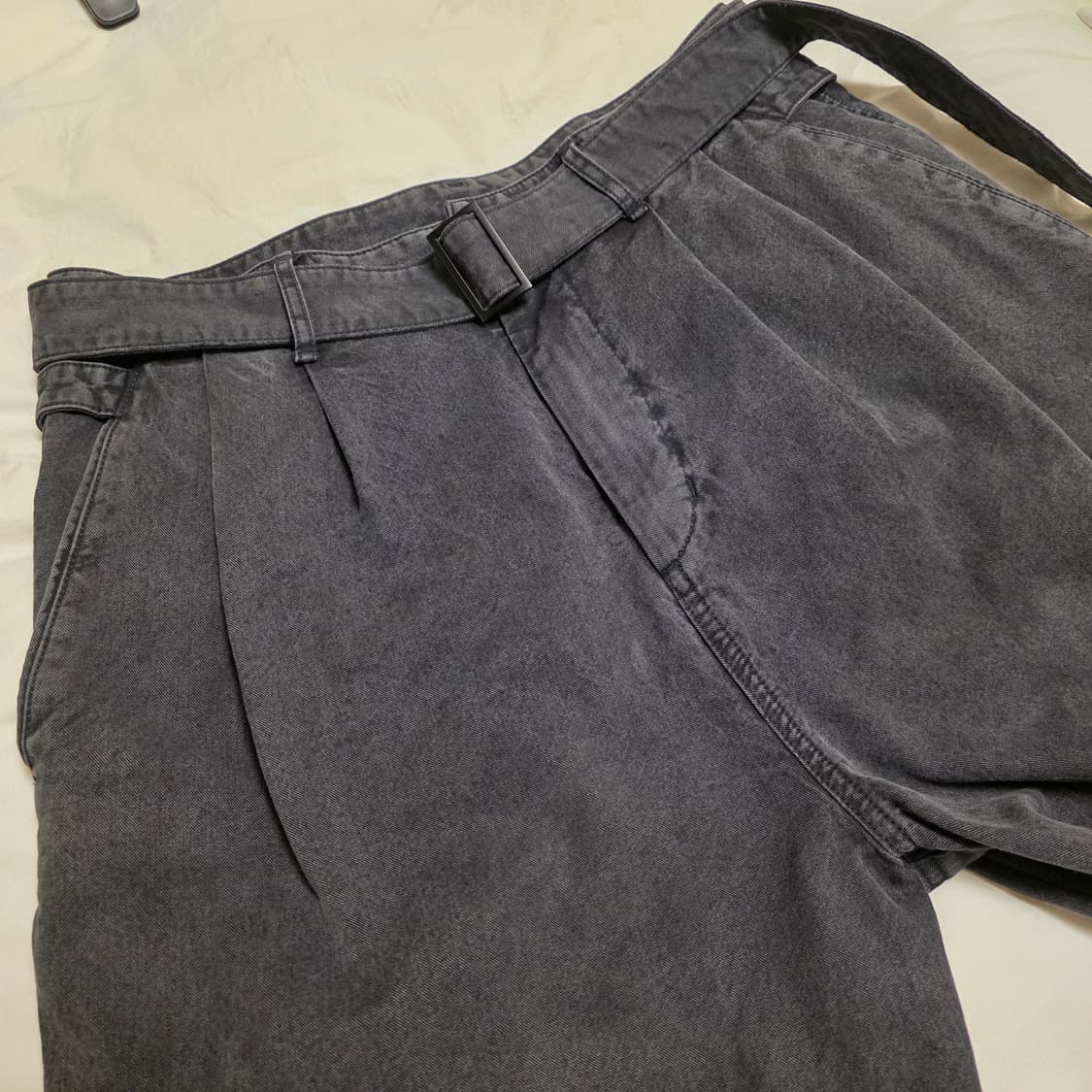 준지 투턱 벨티드 팬츠 44사이즈 상품이미지3