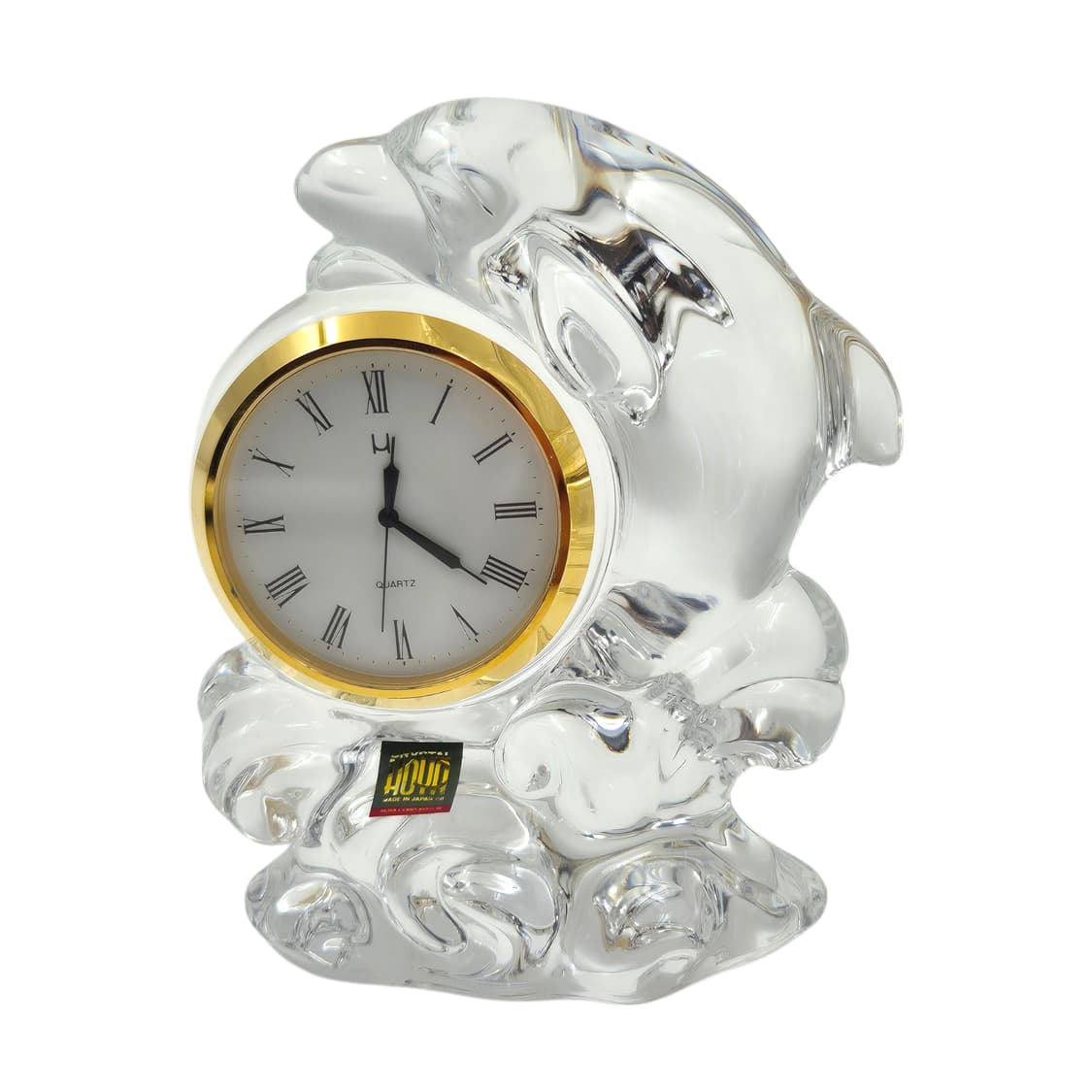 90s 호야 크리스탈 돌고래 탁상 시계 상품이미지1