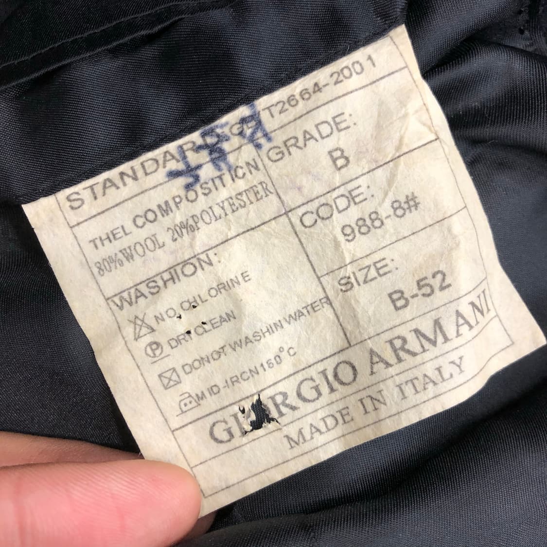 조르지오 아르마니 울 미니멀 블레이저 자켓 상품이미지6