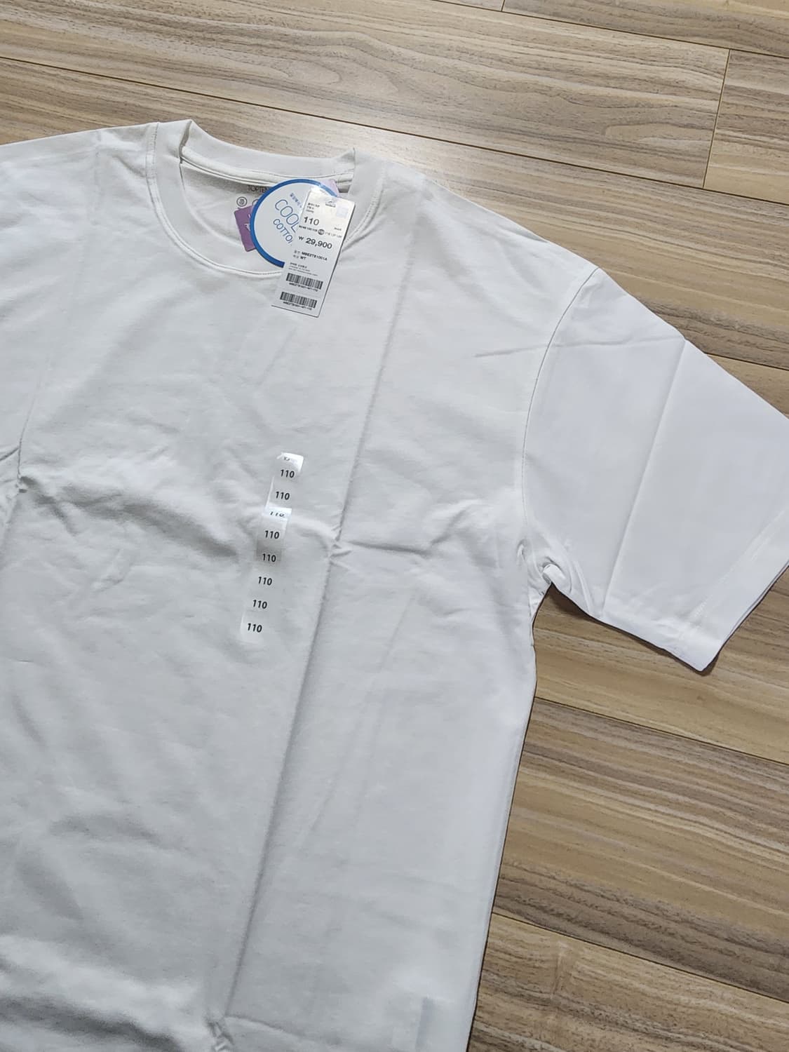 탑텐쿨에어반팔티셔츠화이트색상110 상품이미지2