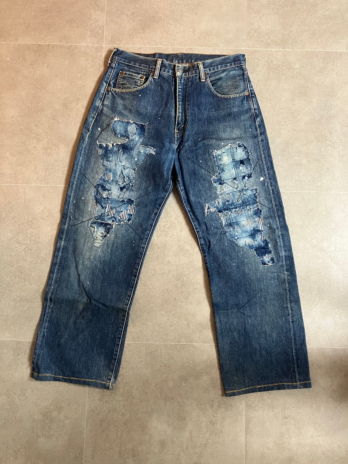 90s 빈티지 리바이스 빅E 셀비지 리메이크 데님팬츠 상품이미지1