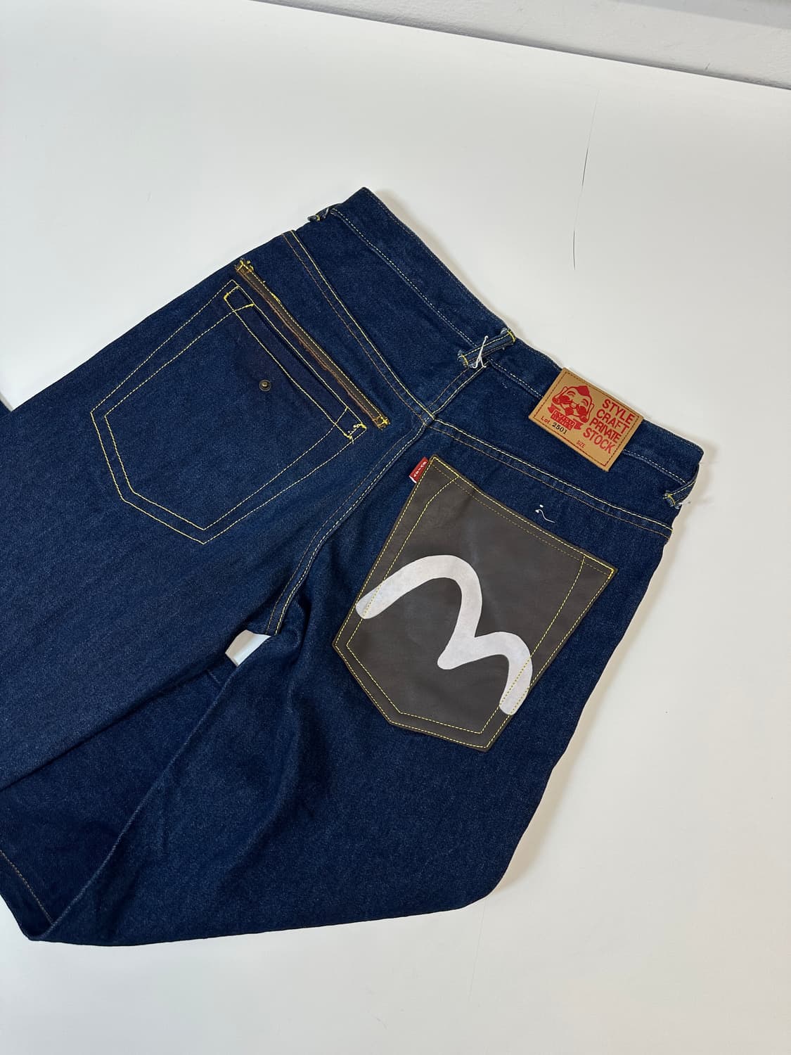 에비수 레더포켓 와이드 데님 30 상품이미지1