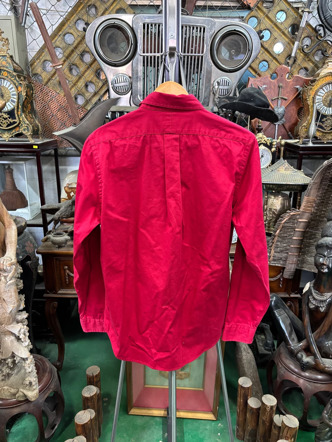 폴로 랄프로렌 블레이크 라인 레드 긴팔 버튼 다운 셔츠 상품이미지4