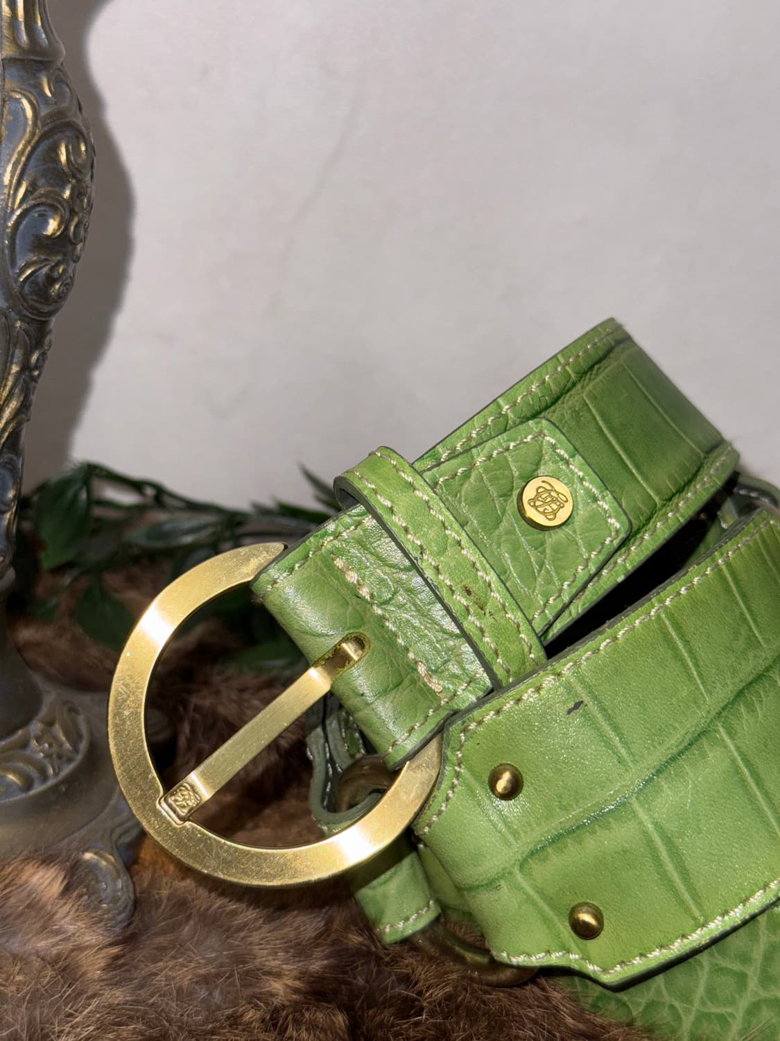 Louis Quatorze green python ring belt 상품이미지3