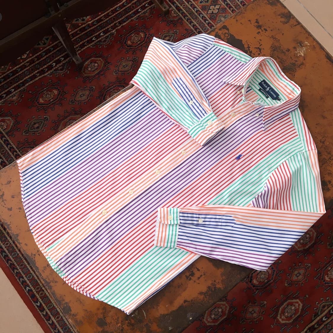 컬러링 스트라이프 셔츠 / 남자 102 여자 프리사이즈 상품이미지3