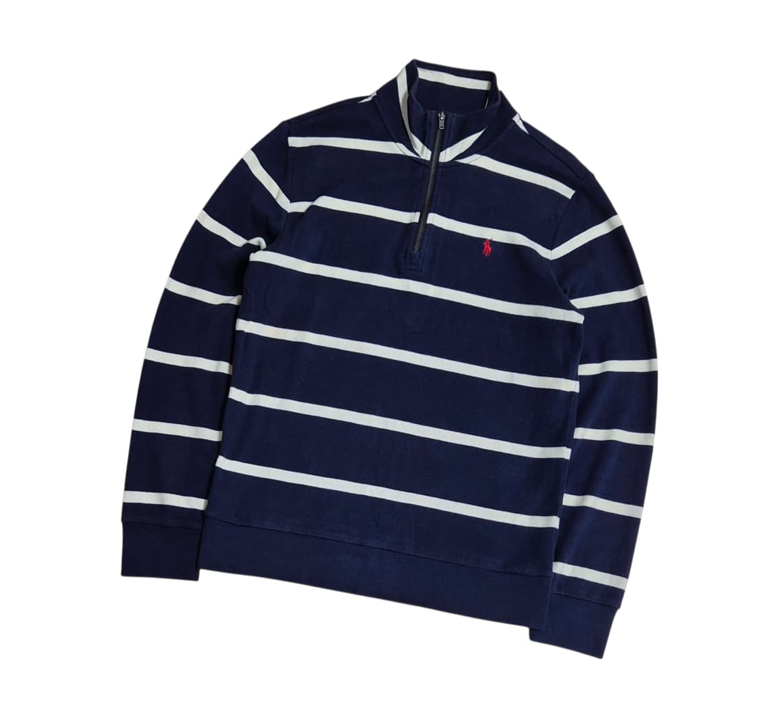 폴로 랄프로렌 반집업 스트라이프 맨투맨 상품이미지1