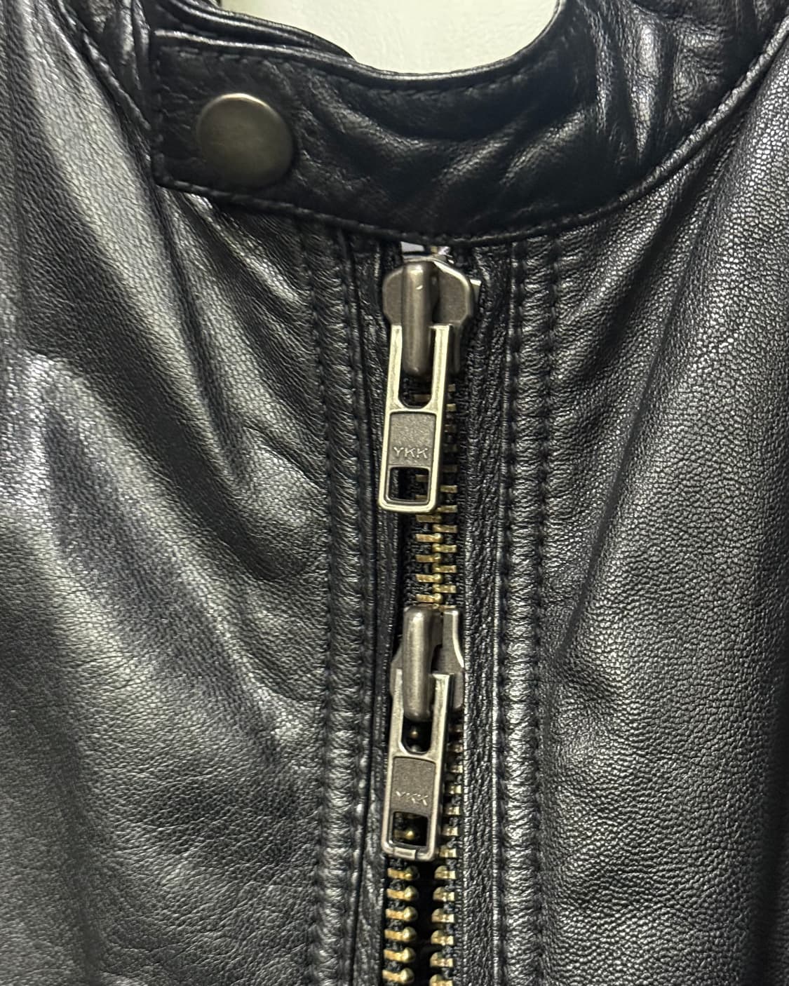 염소 가죽 라이더 바이커 락시크 고스 펑크 고딕 워크 자켓 집업 레더 M 상품이미지6