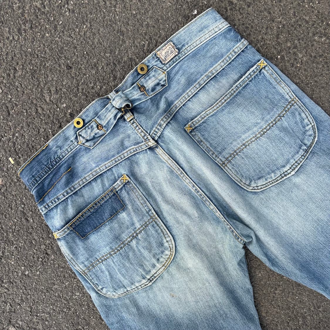 일본 리 유니온 메이드 신치백 서스펜더 워크 팬츠 상품이미지8