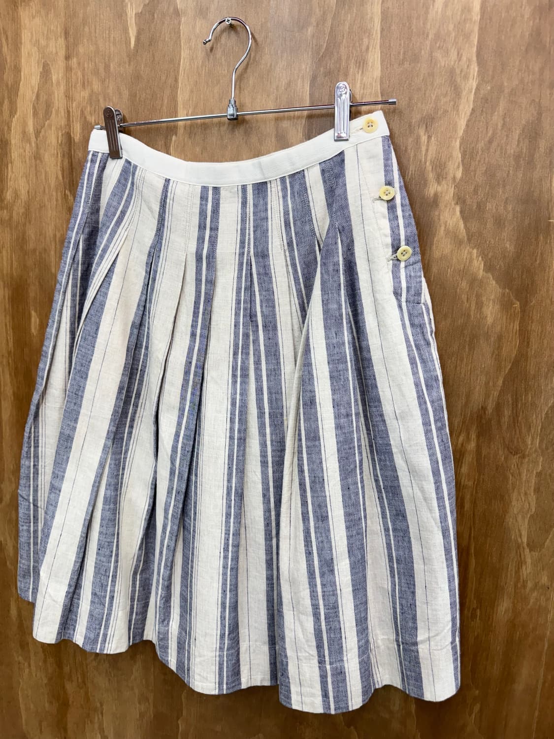 Mhl 마가렛 호웰 린넨 플리츠 미디 스커트 상품이미지2