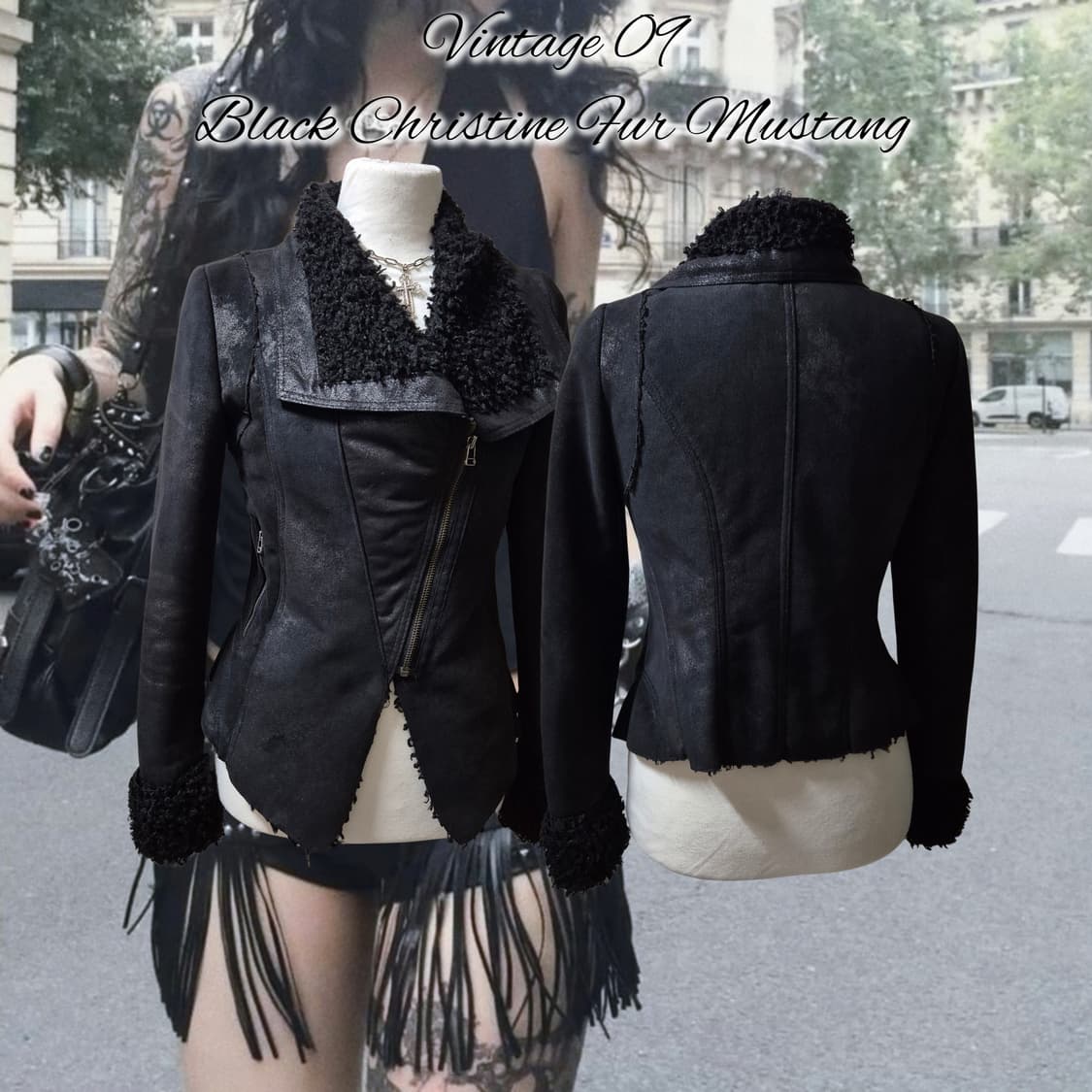 Vintage 09 Black Christine Fur Mustang 상품이미지1