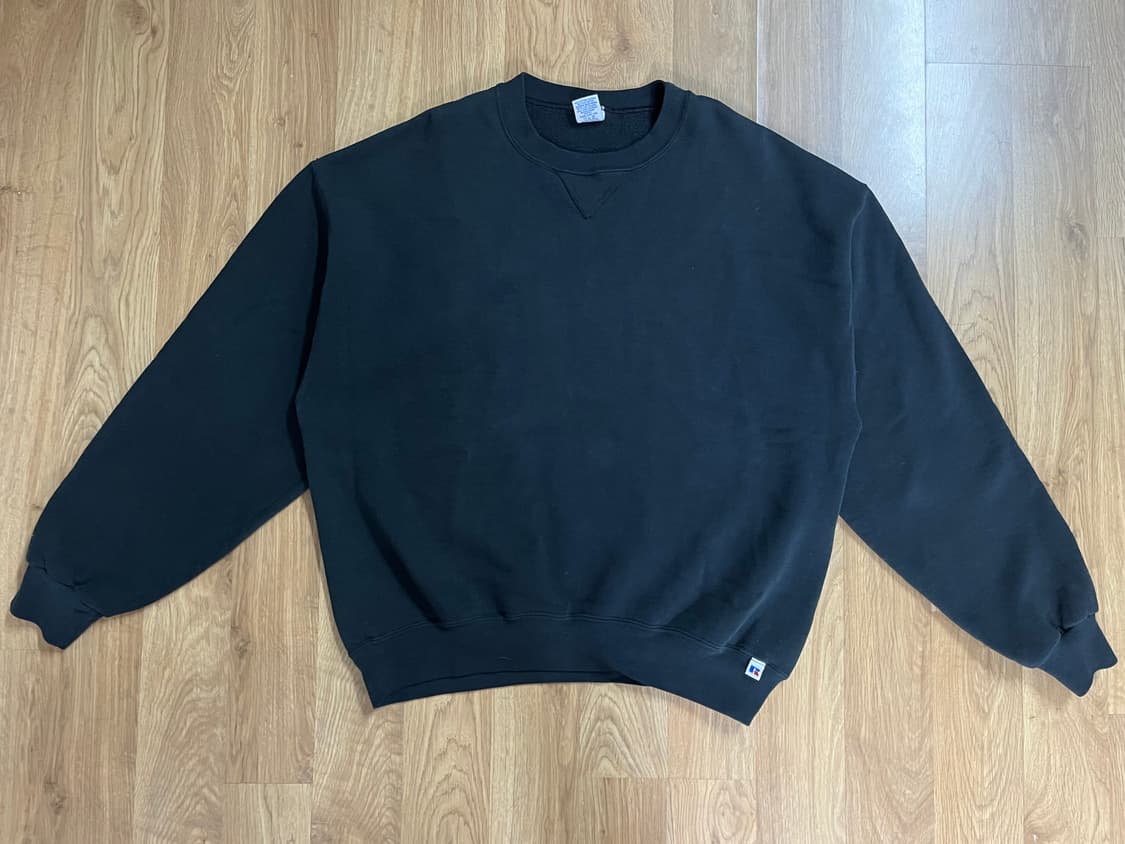 90s 빈티지 러셀 블랙 스웻셔츠 xl 상품이미지1