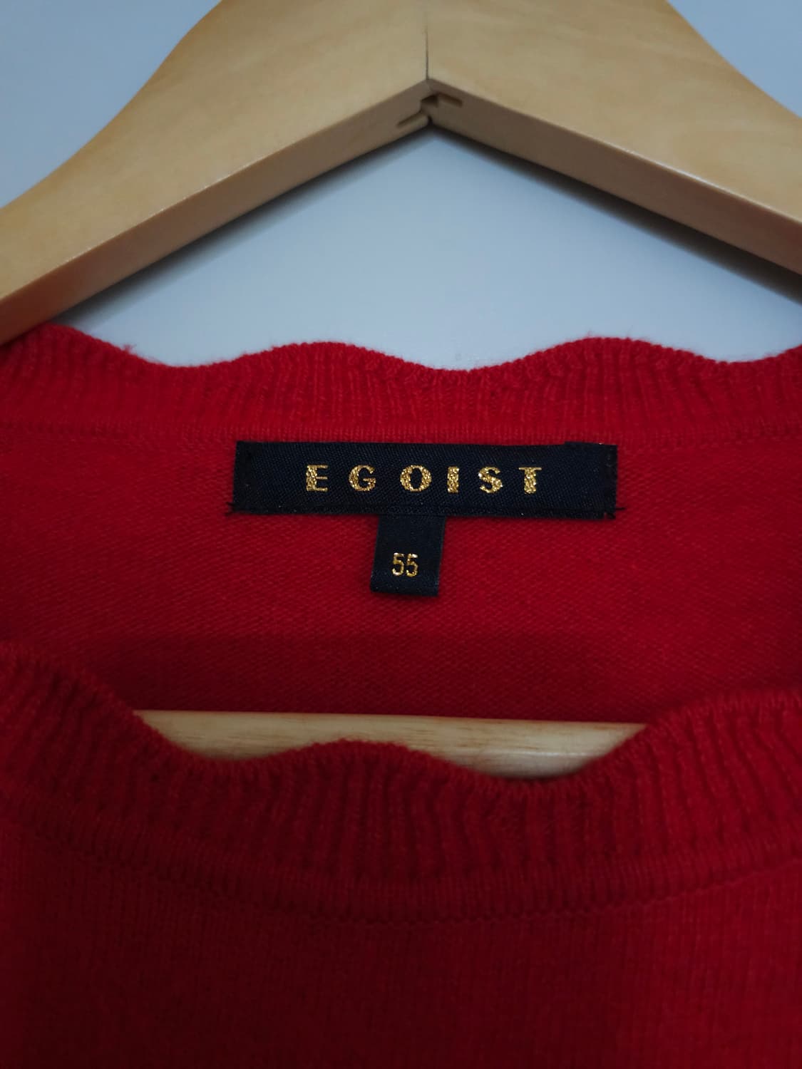 EGOIST 빨간색 레이스 소매 니트 상품이미지4