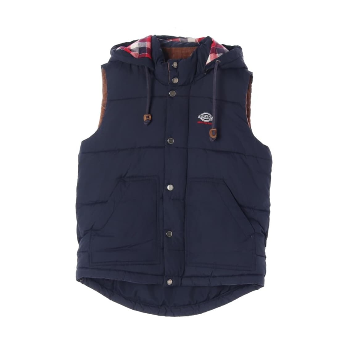 디키즈 올드스쿨 체크 안감 패딩 조끼 XS 상품이미지1