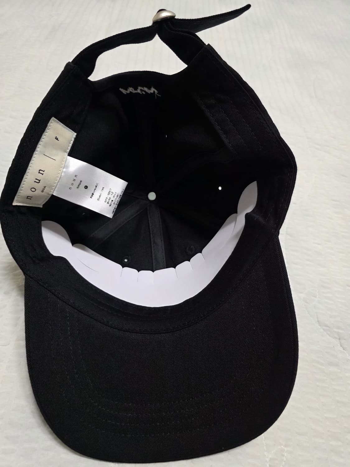 노운 미착용 새상품 흑배요리사 간귀 콜라보 모자 볼캡 검정색 NOUN 상품이미지10