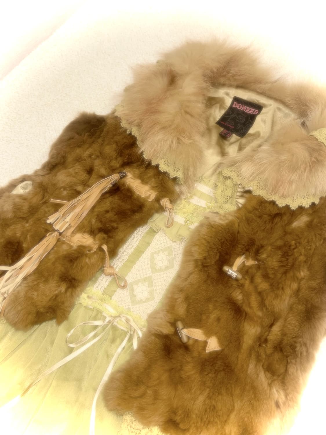 빈티지 핀터깔 그런지페어리 리얼퍼 베스트 래빗퍼 폭스퍼 루카 샵502 상품이미지3