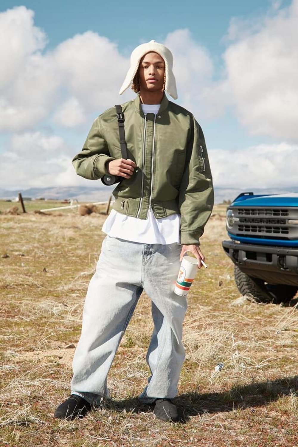 Stu 봄버 자켓 카키 상품이미지4