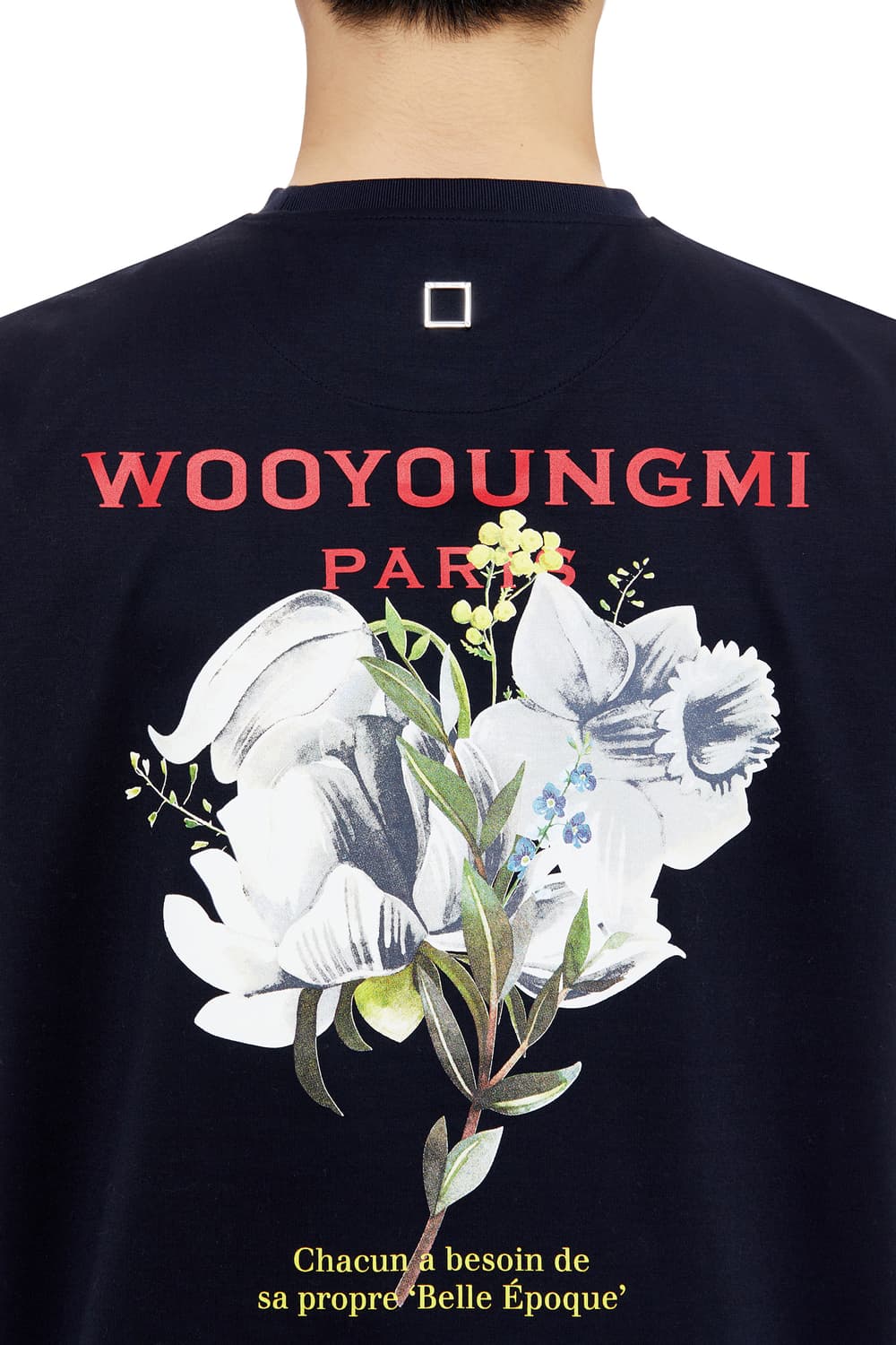 우영미 22ss 네이비 발색 플라워 티셔츠 52 상품이미지3