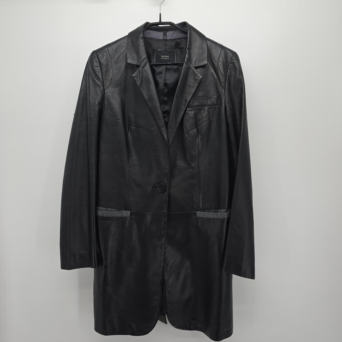 Imime 블랙 양 가죽 코트 56 *사용감 확인*  상품이미지1