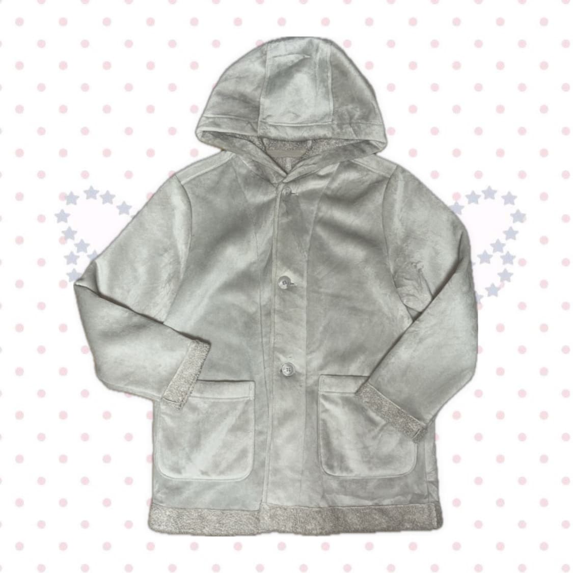 모리걸 데일리 약기모털안감 연그레이 후드 코트 상품이미지1