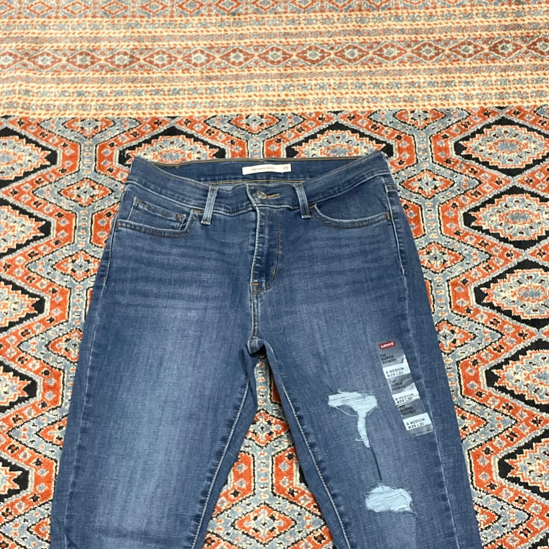 (새제품) 리바이스 수퍼스키니 중청 워싱 데님 여성29 상품이미지2