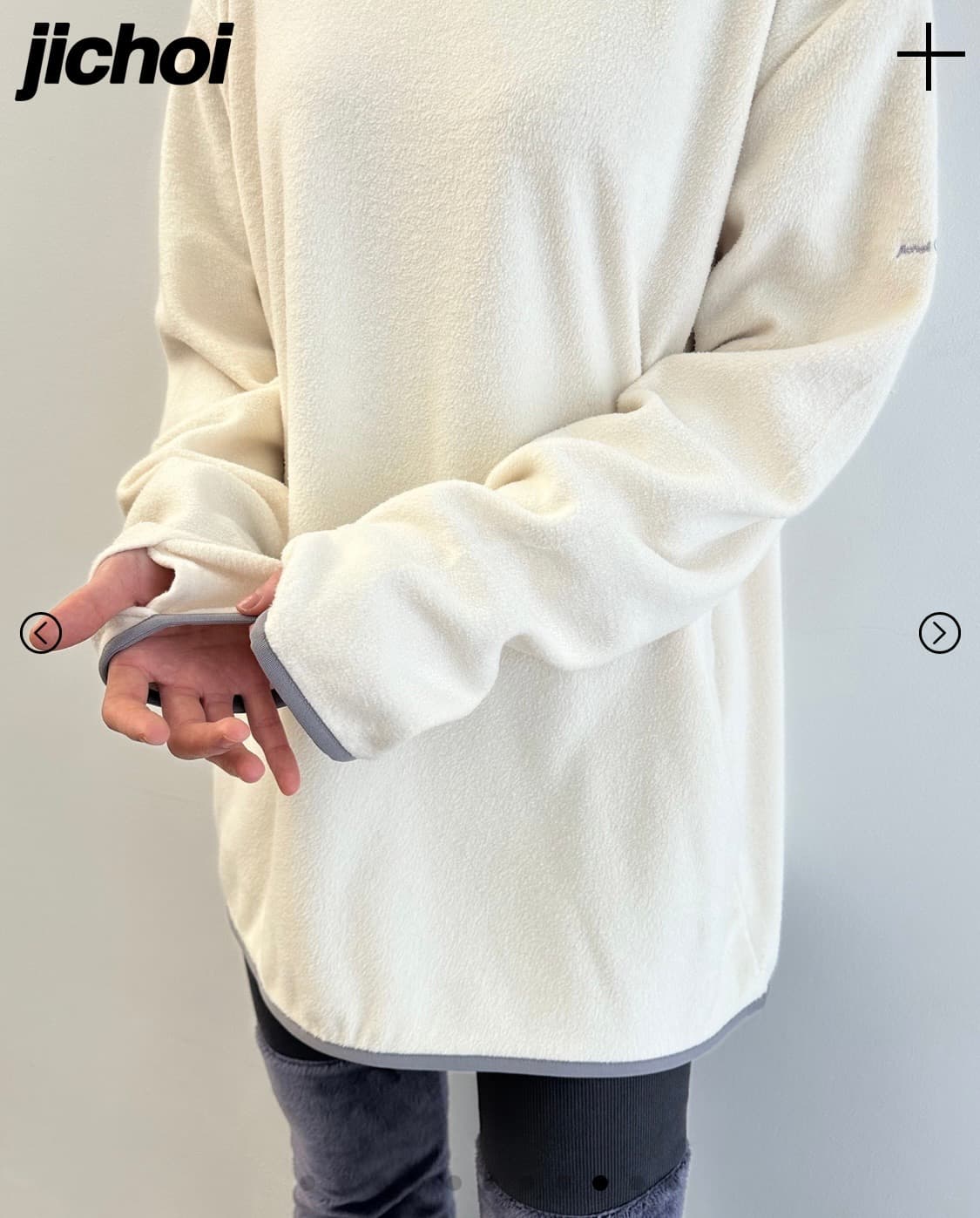 지초이 컴포트 25-004 플리스 롱 슬리브 아이보리 1사이즈 상품이미지4