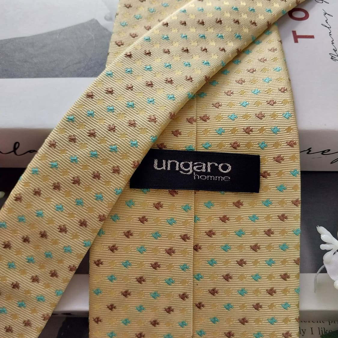 웅가로 넥타이 레몬 스몰 패턴 8.8cm A+등급 K2064 상품이미지6