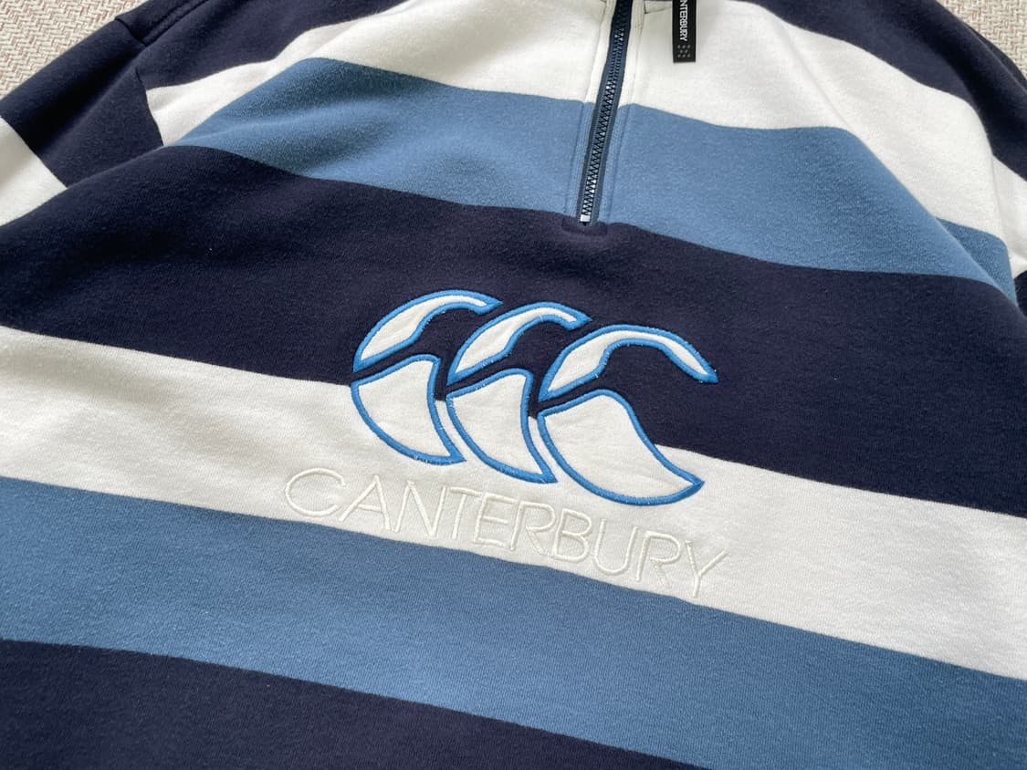 캔터베리 스트라이프 럭비 하프집업  상품이미지3