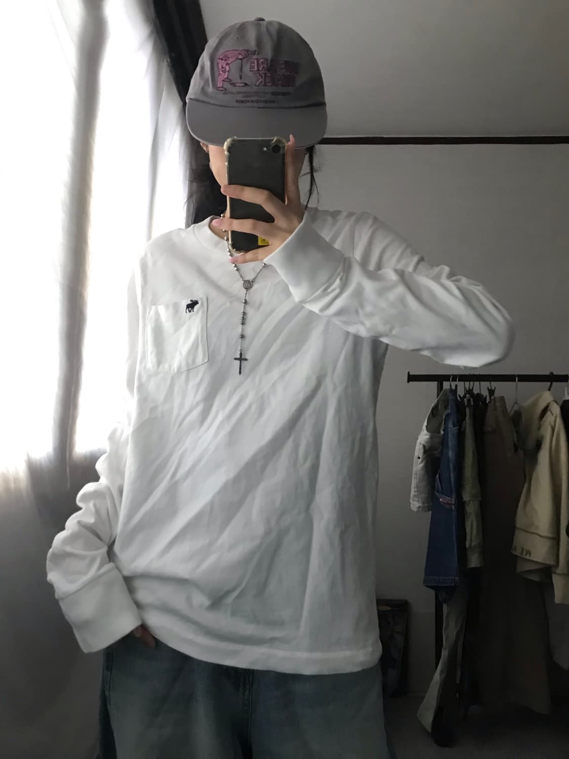 아베크롬비 화이트 포켓 롱슬리브 상품이미지6