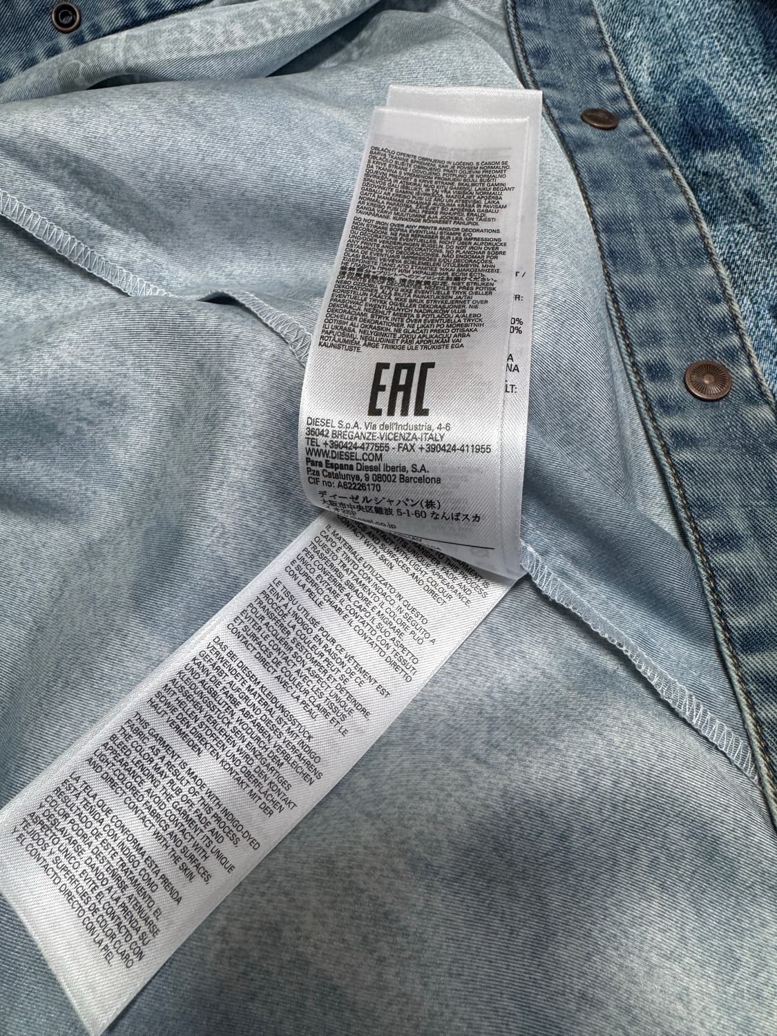 [XL]Diesel 디젤 S GILLY 워싱 데님셔츠 상품이미지5