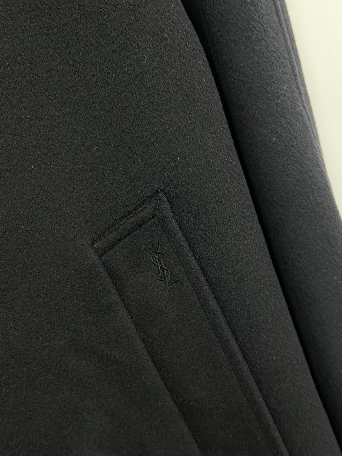 90s YSL 제일모직 입생로랑 캐시미어 발마칸 코트 상품이미지3