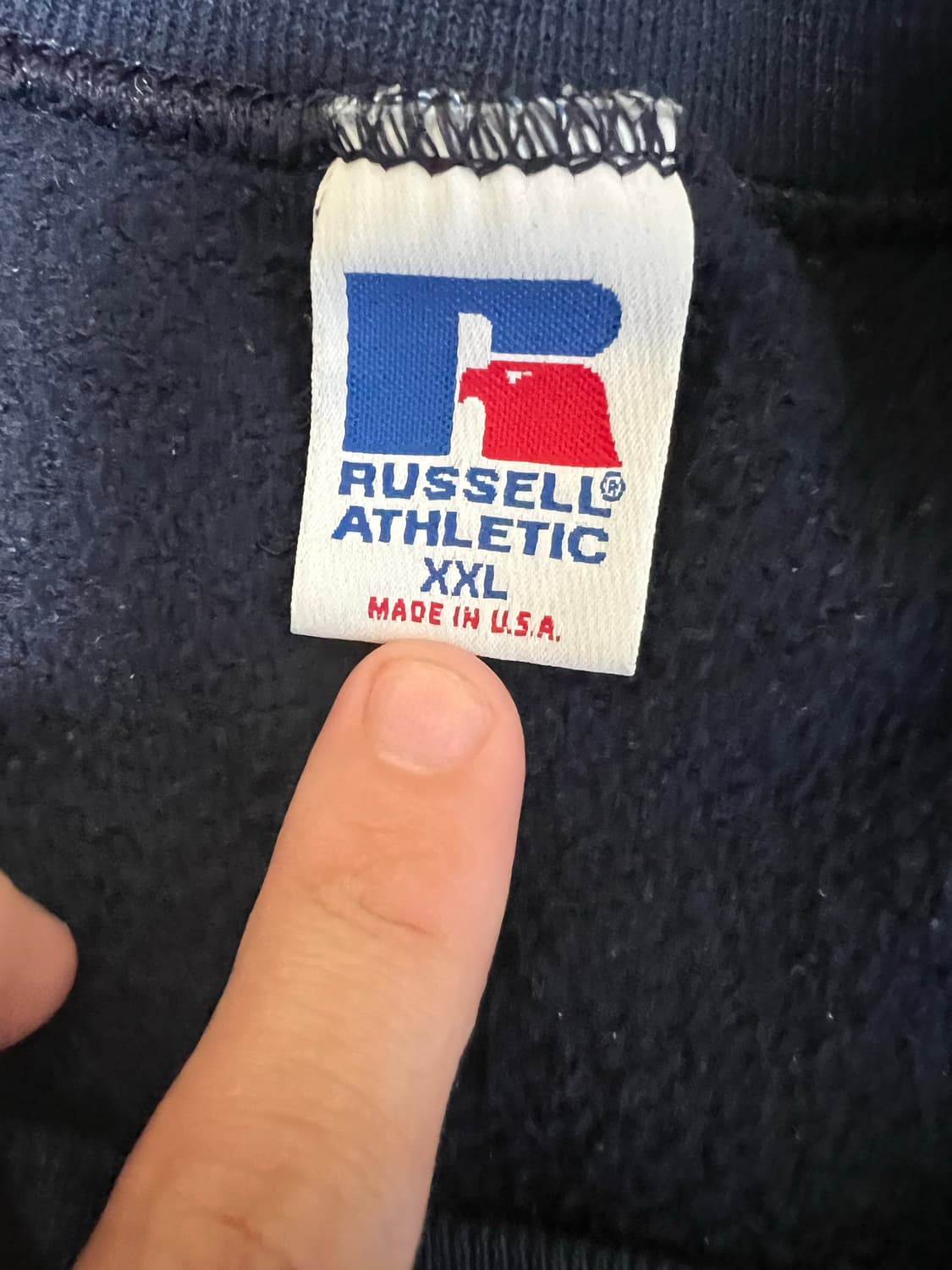 90s USA 빈티지 러셀 애슬레틱 네이비 맨투맨 스웻셔츠 상품이미지3