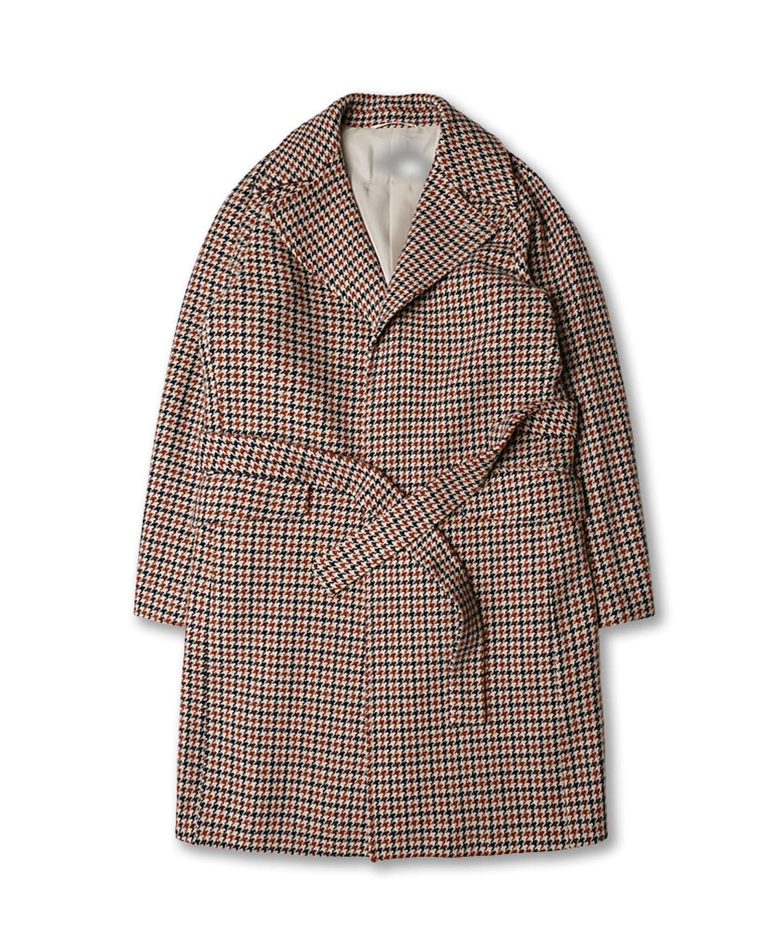 에토네 [Etonne] 하운드 투스 체크 레글런 벨티드 코트 상품이미지1