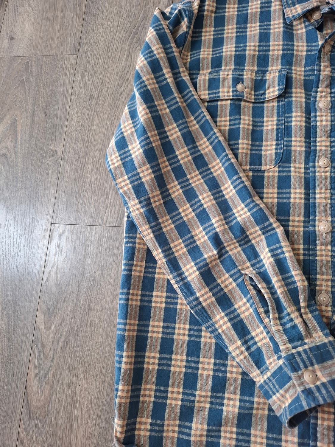 L RRL 더블알엘 빈티지 블루 체크 워크 셔츠 상품이미지3
