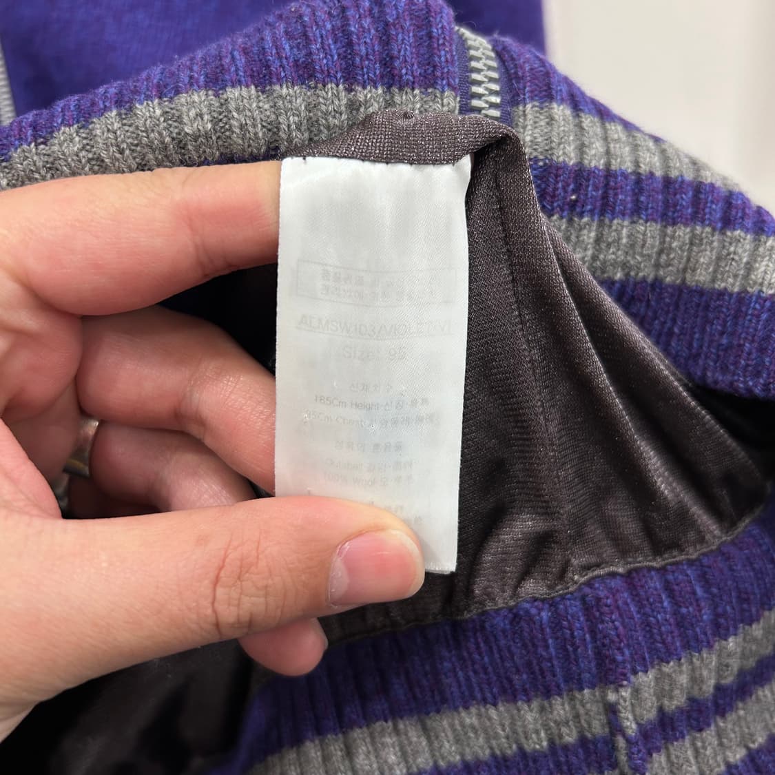 루이까스텔 골프 스몰로고 하이넥 니트집업 상품이미지4