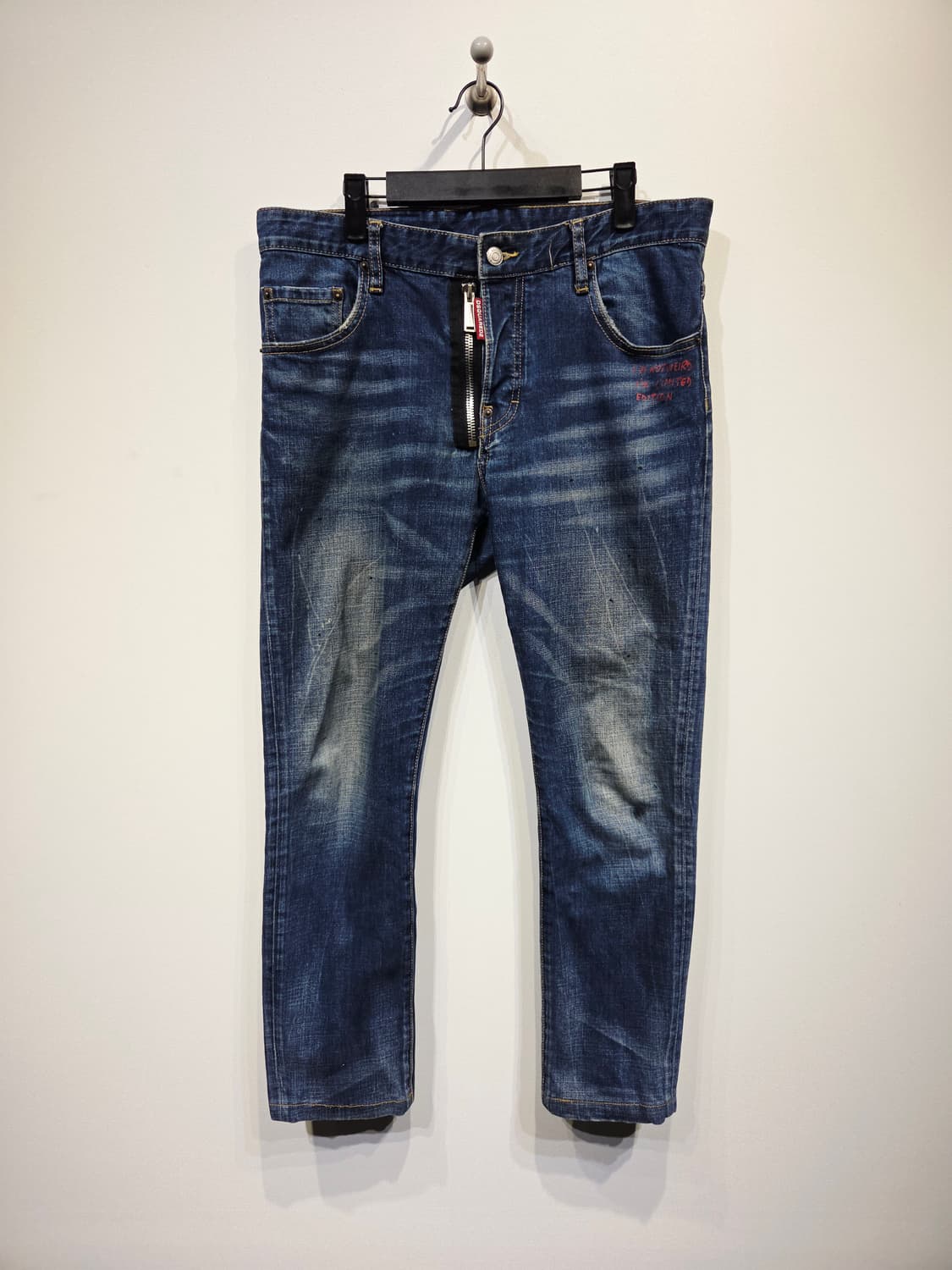 디스퀘어드2(DSQUARED2) 레터링 지퍼 슬림 진 상품이미지2