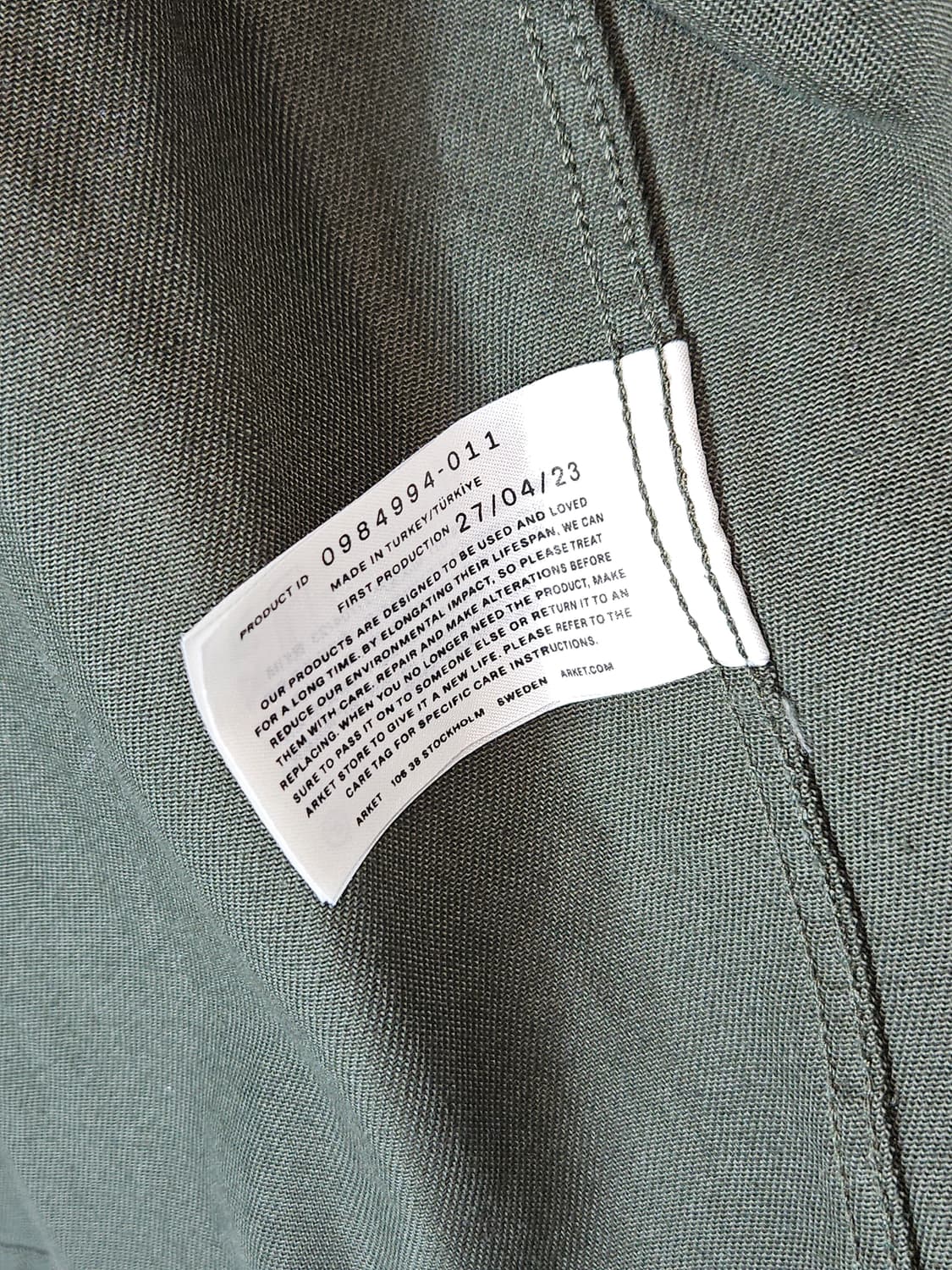 ARKET 아르켓 오가닉 코튼 밀리터리 워크셔츠 자켓 50 (거의새상품) 상품이미지4