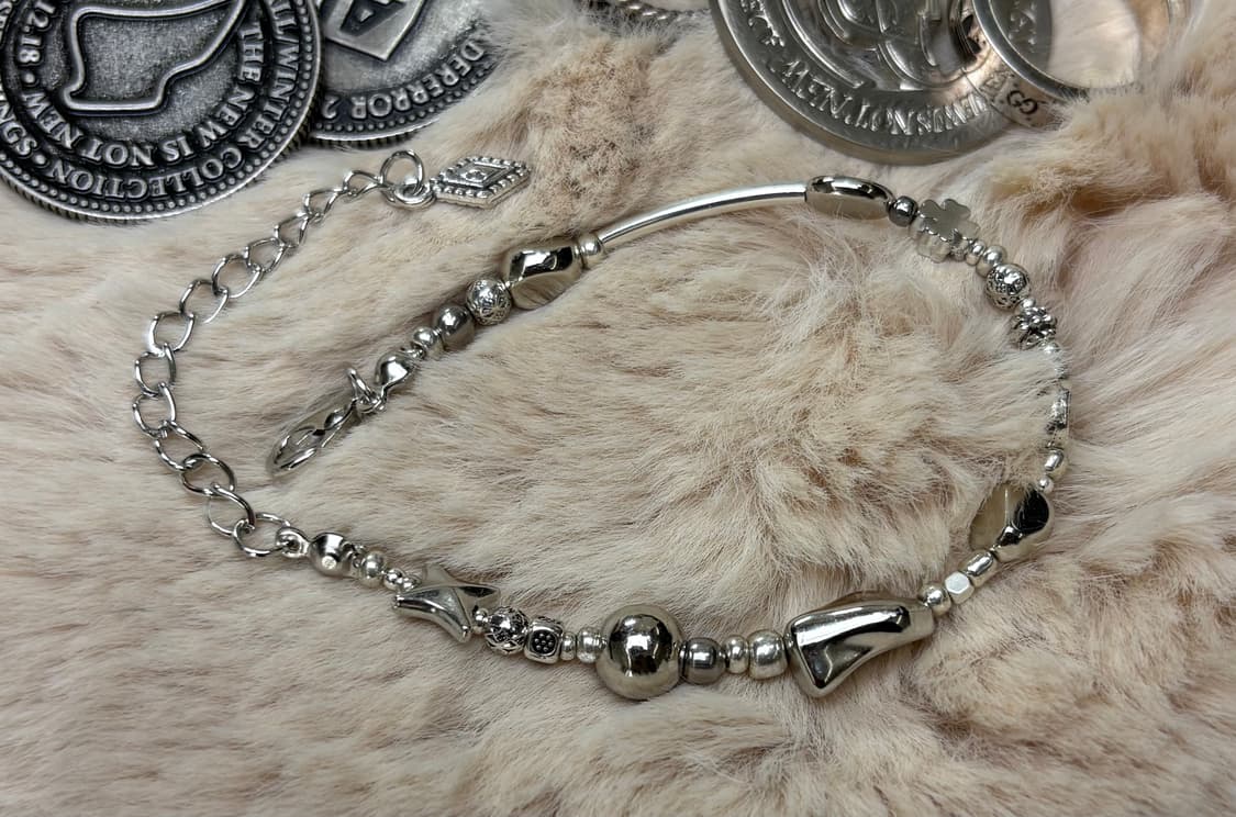 핸드메이드 비즈 팔찌 Silver 031 상품이미지6